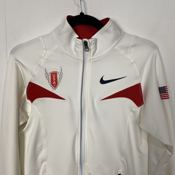 Nike Olympic Trials Track & Field TEAM ISSUED Zip Up JACKET Youth Size M(8-10) - Picture 2 of 9
